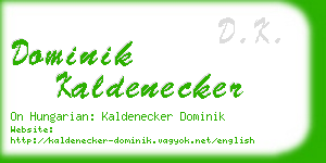 dominik kaldenecker business card